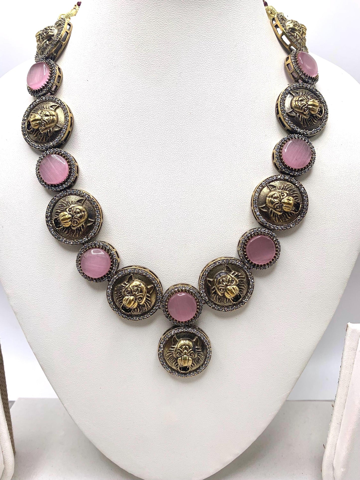 Sabyasachi inspired necklace and /vintage fusion/monalisa stone work